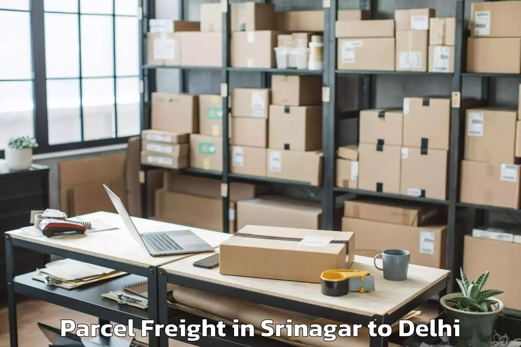 Easy Srinagar to Parliament Street Parcel Freight Booking